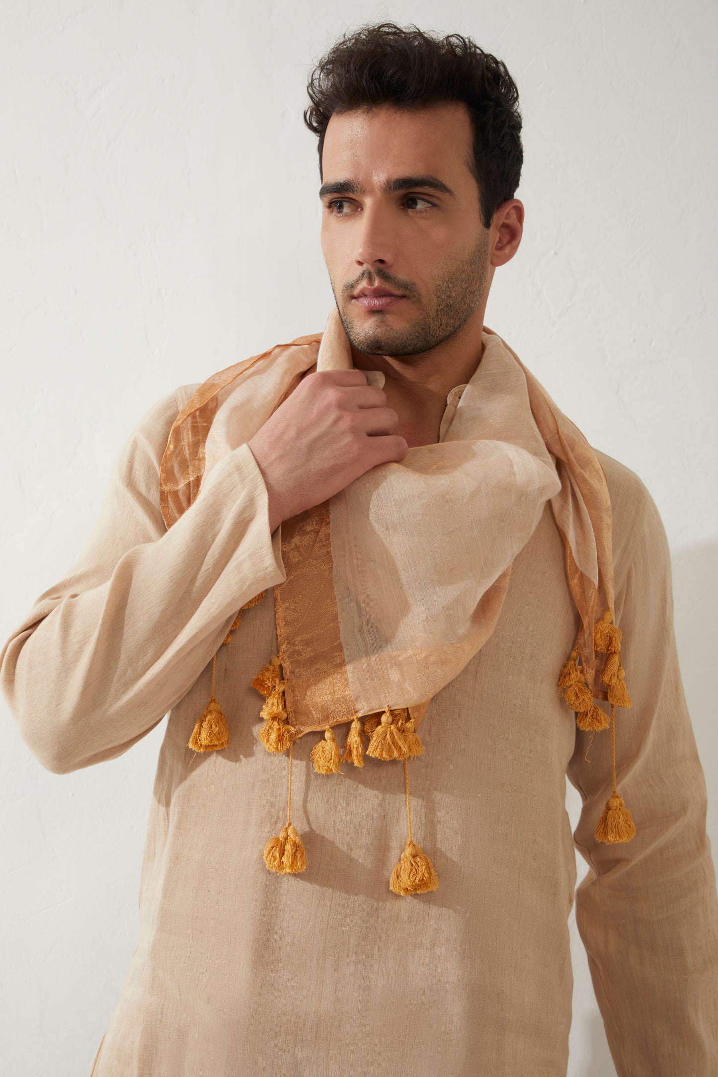 Gold Tissue Modal Scarf