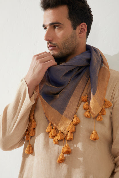 Dark Blue Tissue Modal Scarf