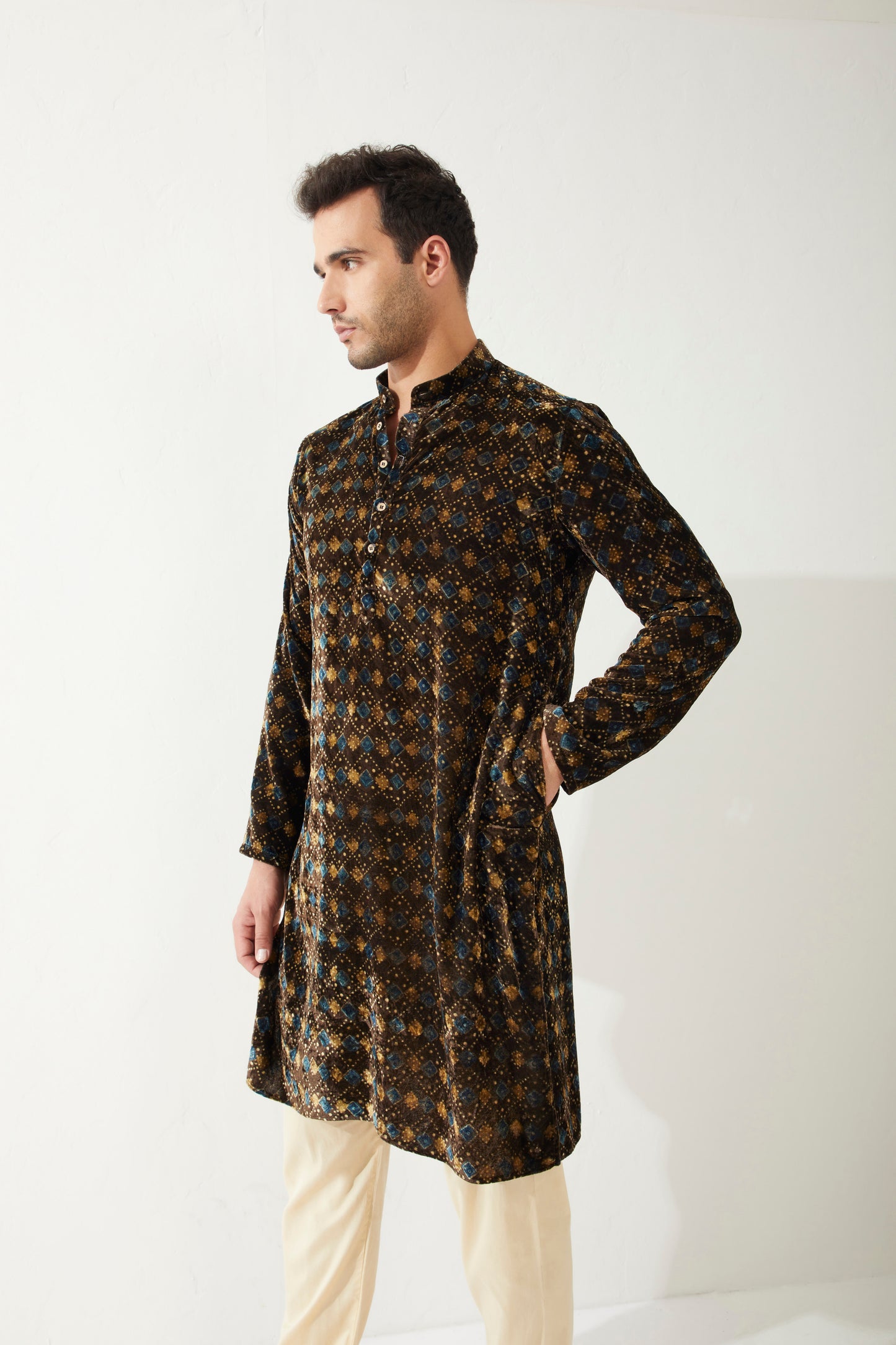 Bahurupi Velvet Kurta