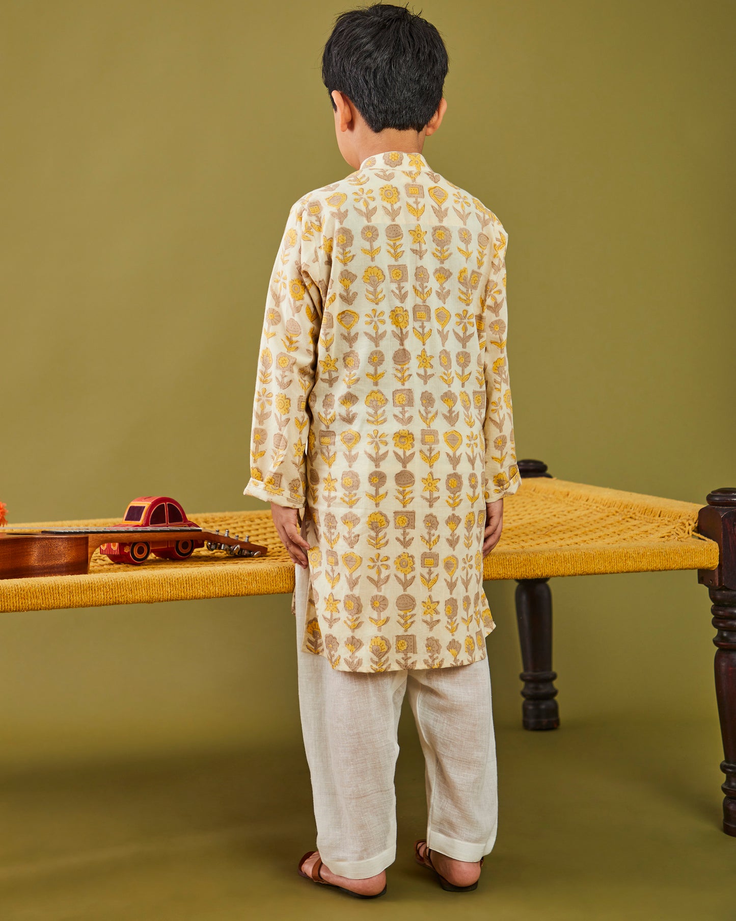 Ajrakh Gamla Kurta Pajama Set