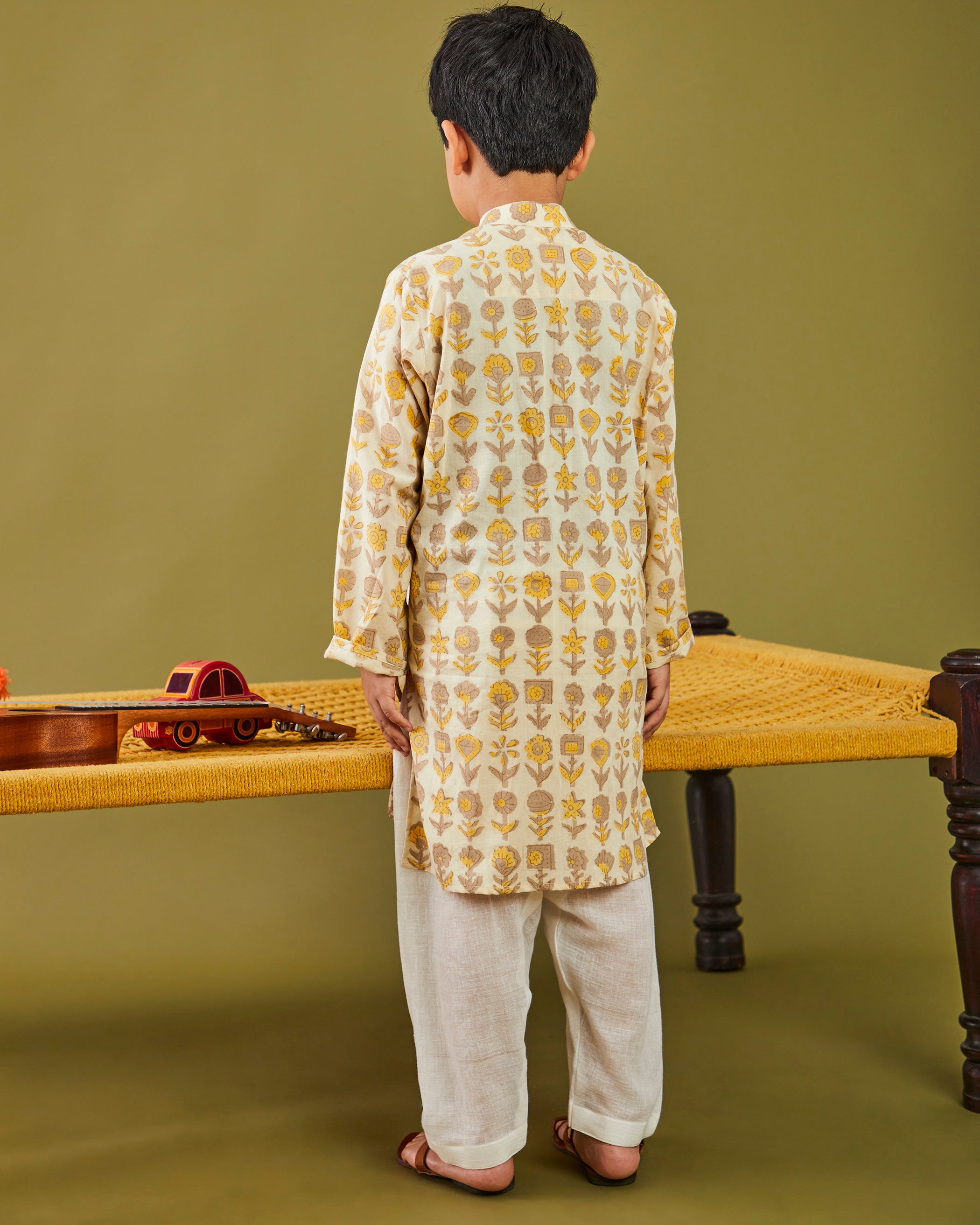 Ajrakh Gamla Kurta Pajama Set