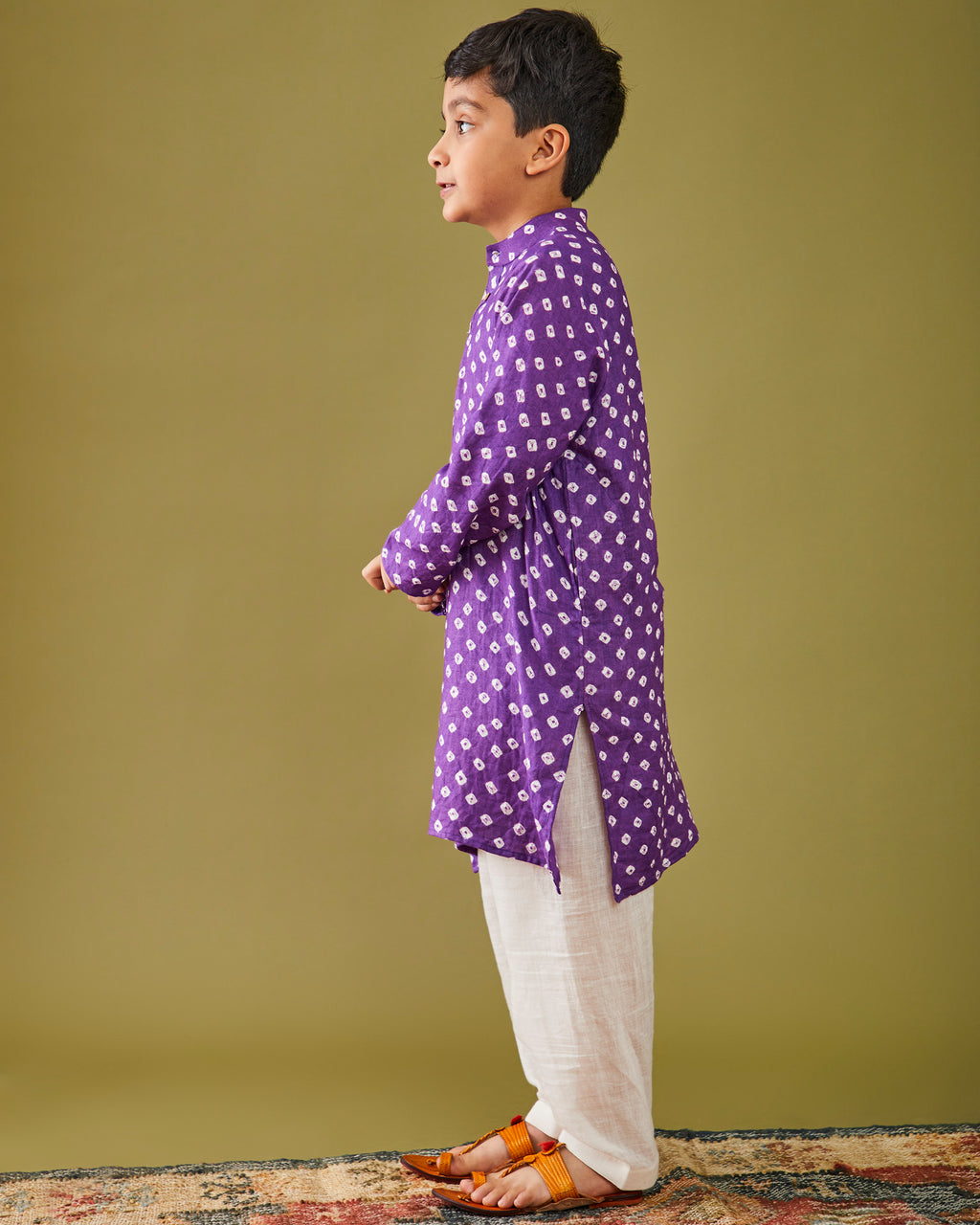 Jamuni Bandhej Kurta Pajama Set