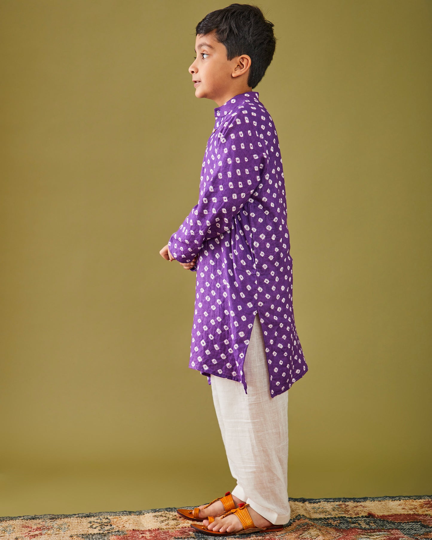 Jamuni Bandhej Kurta Pajama Set