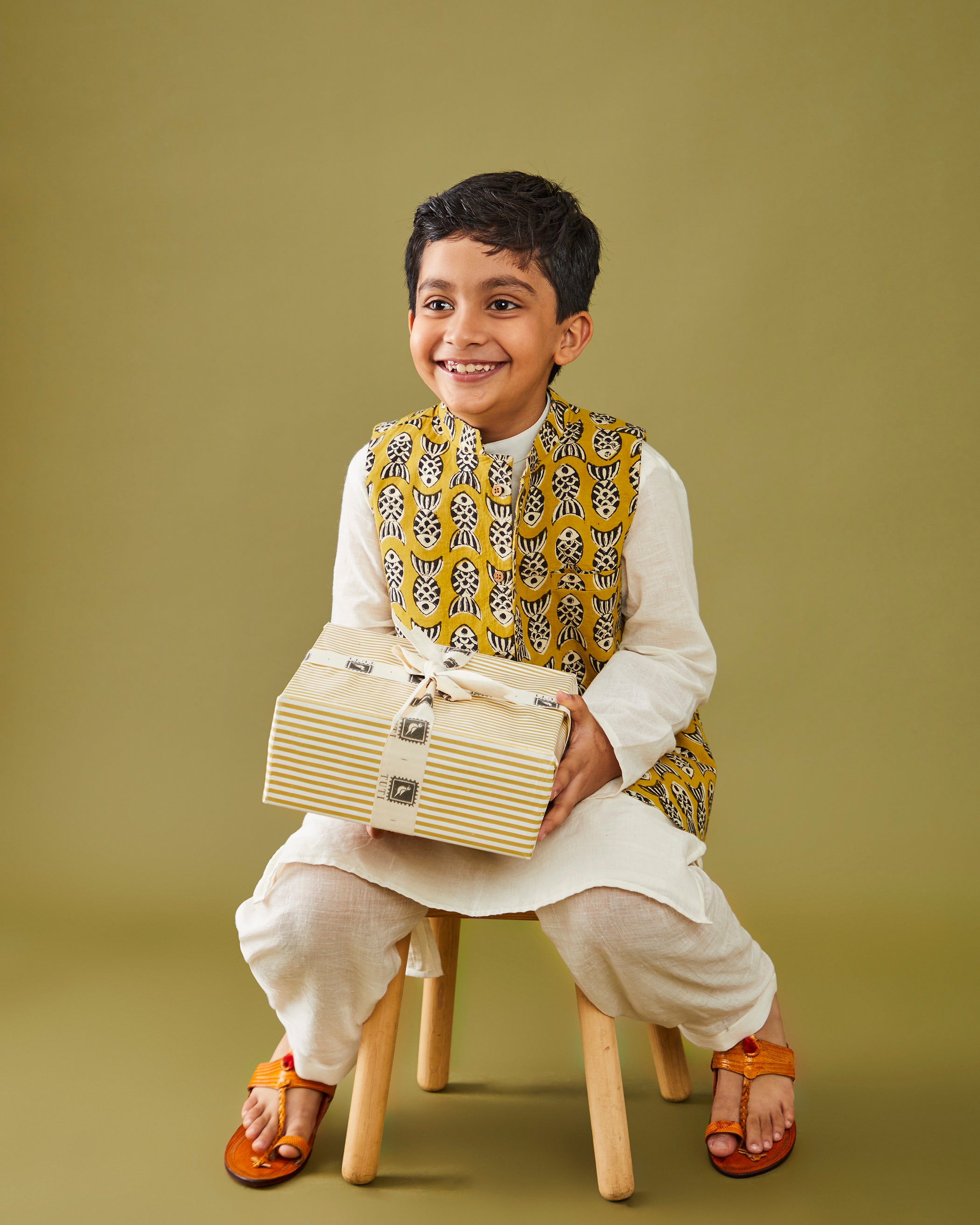 Bagru Machhli - Yellow Bandi