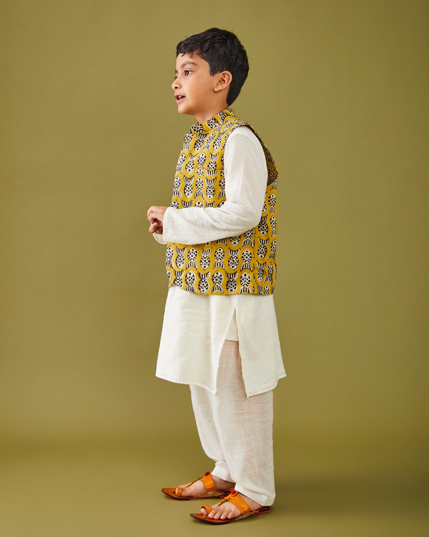 Bagru Machhli - Yellow Bandi