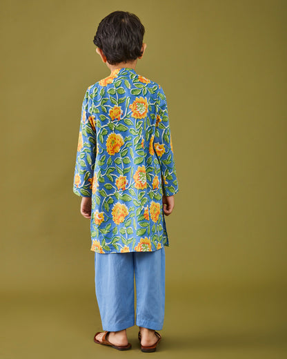 Bagru Bageecha Kurta Pajama Set