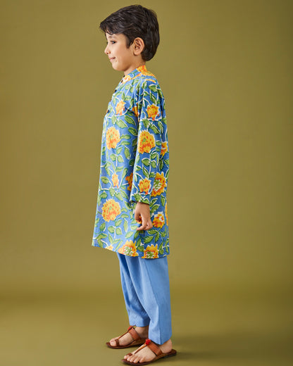 Bagru Bageecha Kurta Pajama Set
