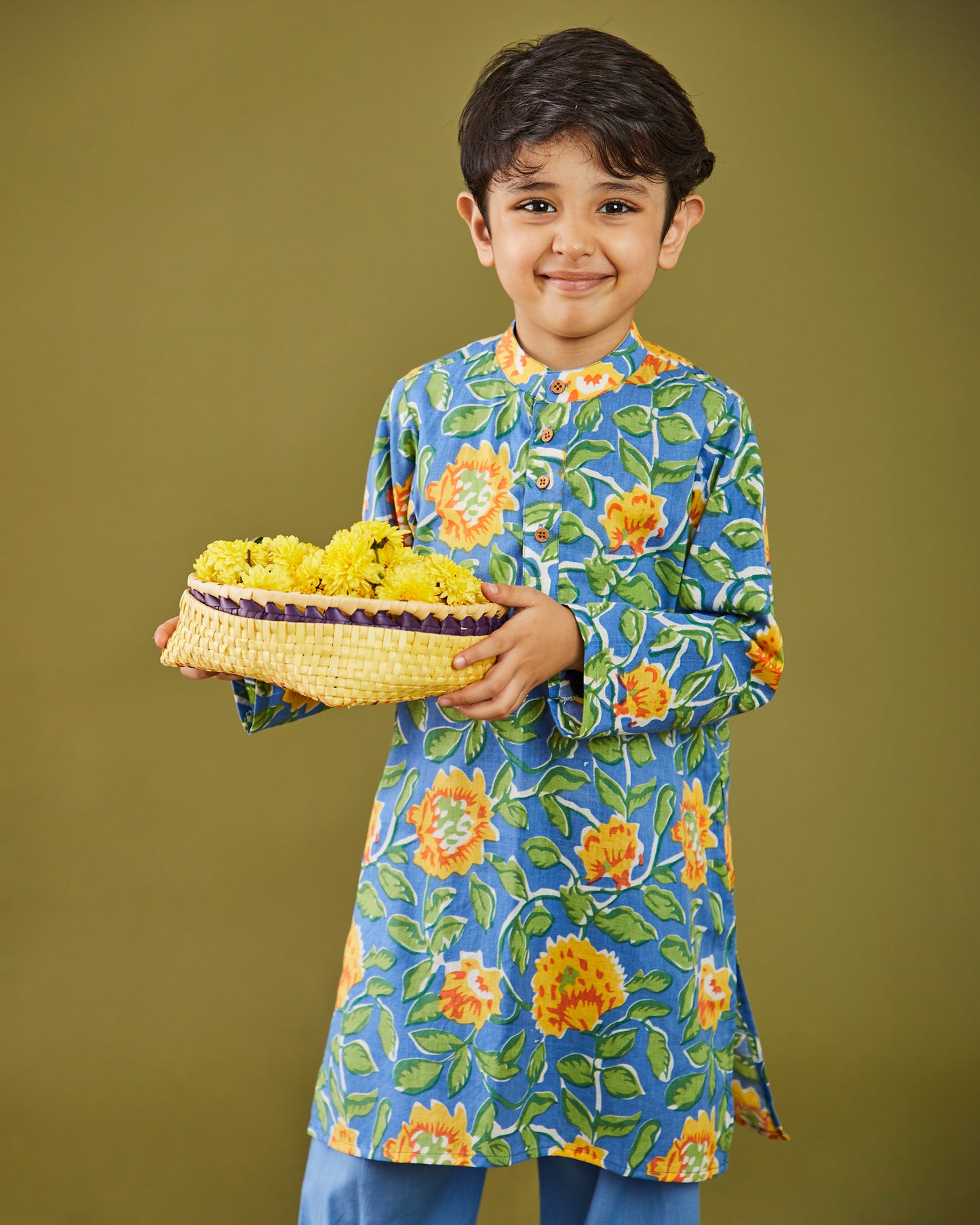 Bagru Bageecha Kurta Pajama Set