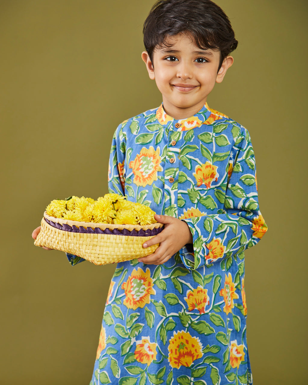 Bagru Bageecha Kurta Pajama Set