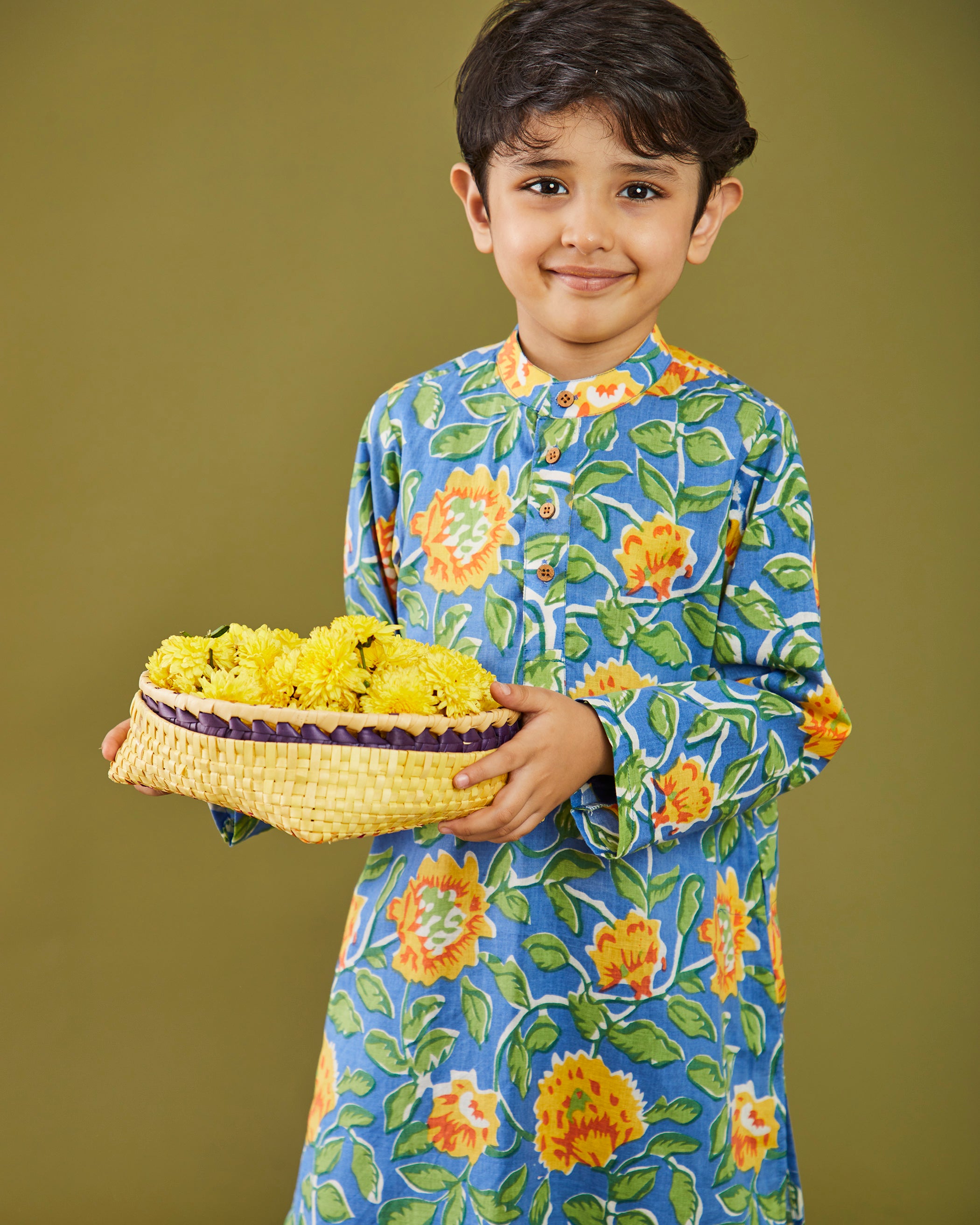 Bagru Bageecha Kurta Pajama Set