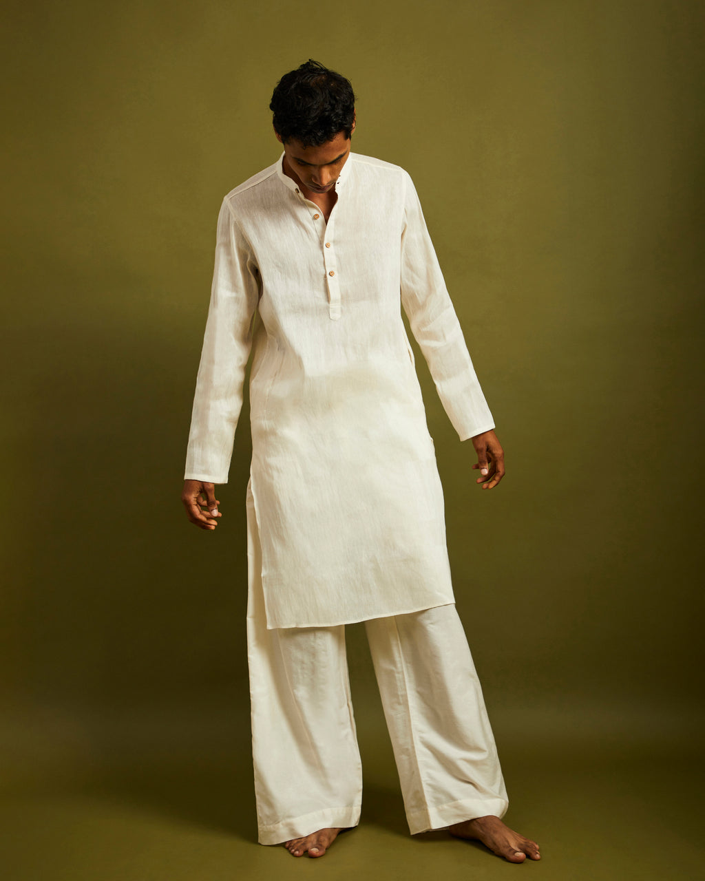 White Wide Leg Pants Elastic