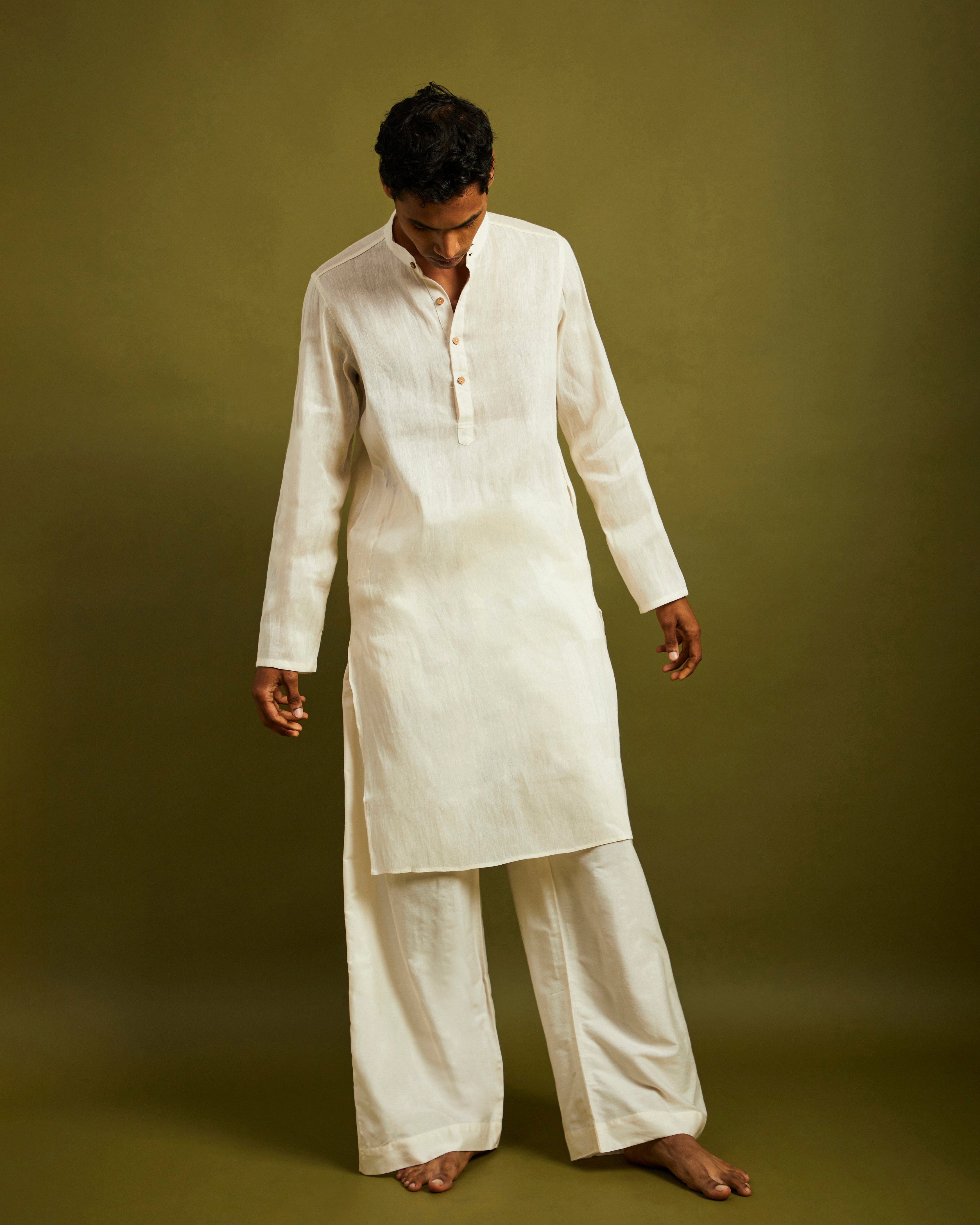 White Wide Leg Pants Elastic