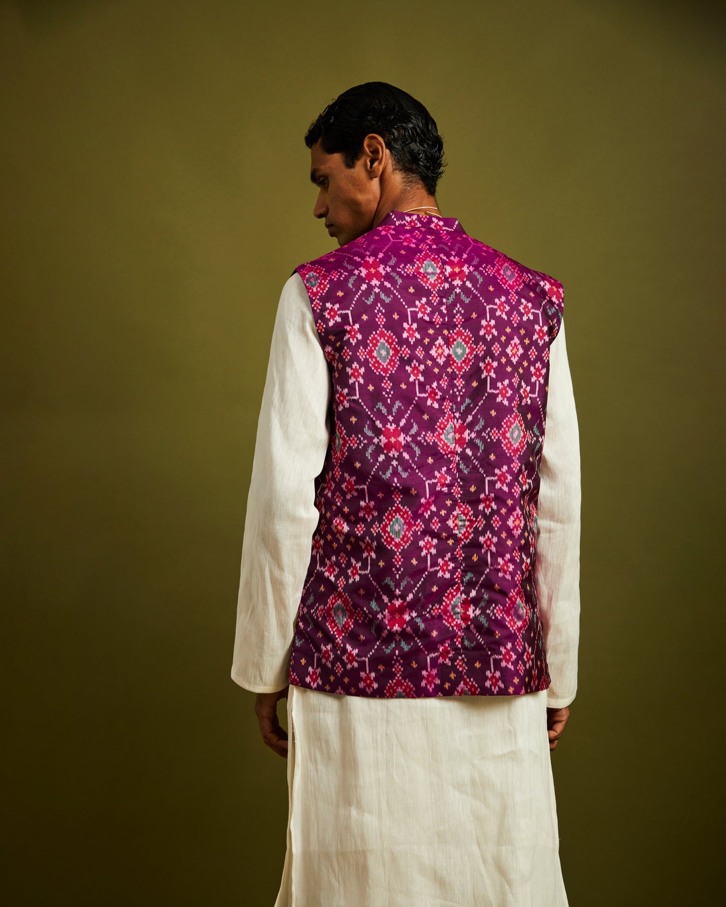 Navratna Patan Patola Purple Bandi