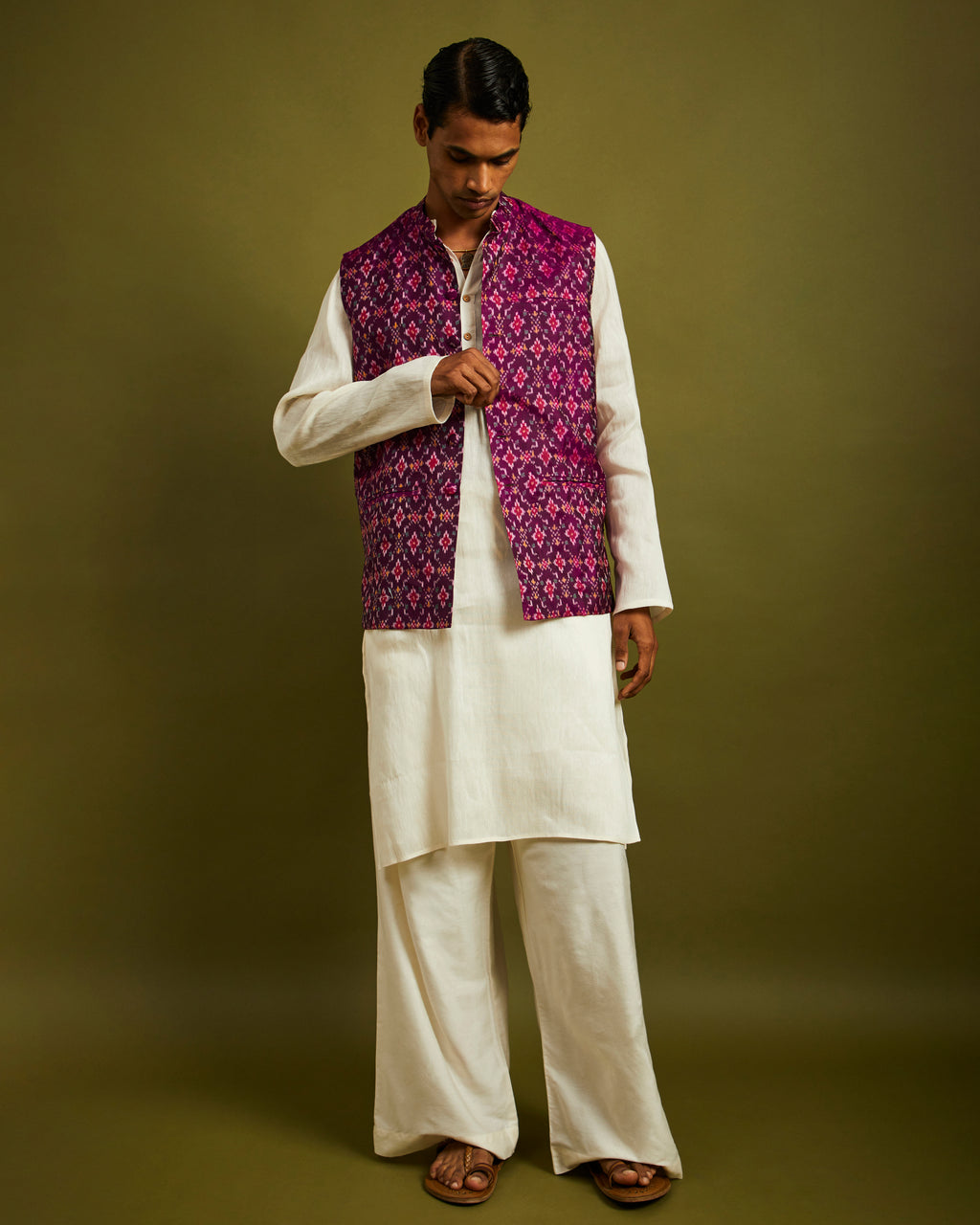 Chanda Bhat Purple Patan Patola Bandi