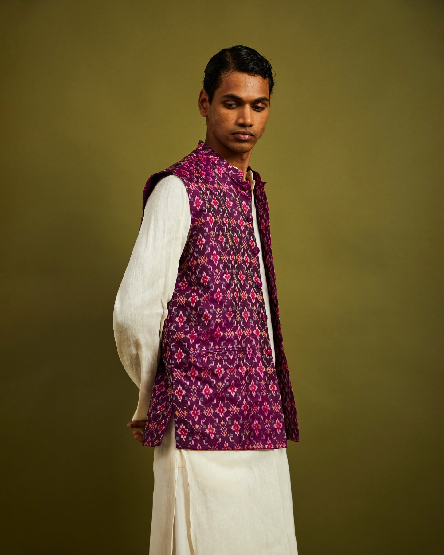 Chanda Bhat Purple Patan Patola Bandi