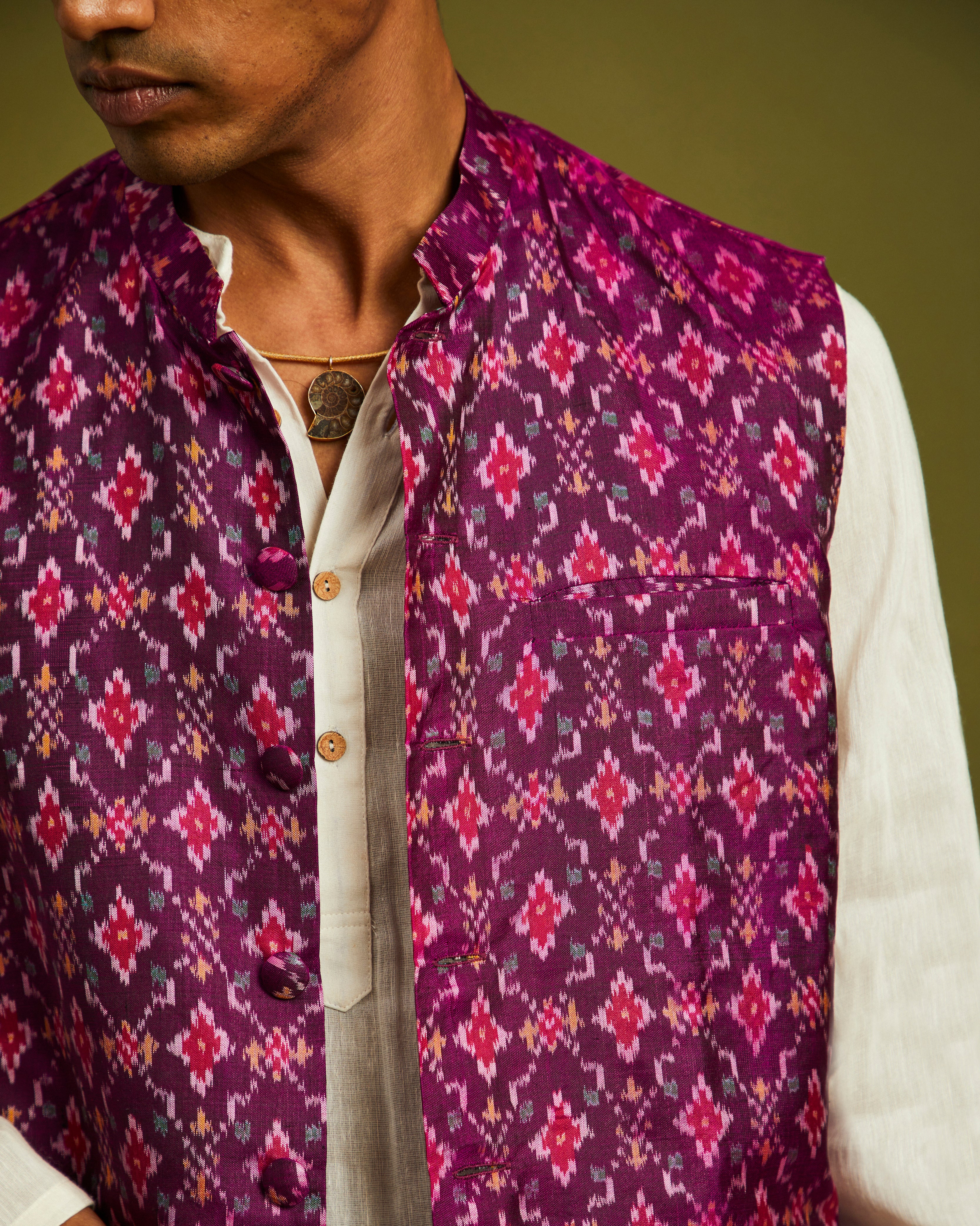 Chanda Bhat Purple Patan Patola Bandi