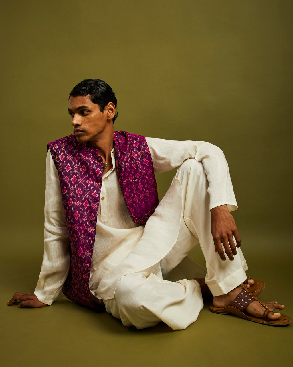 Chanda Bhat Purple Patan Patola Bandi