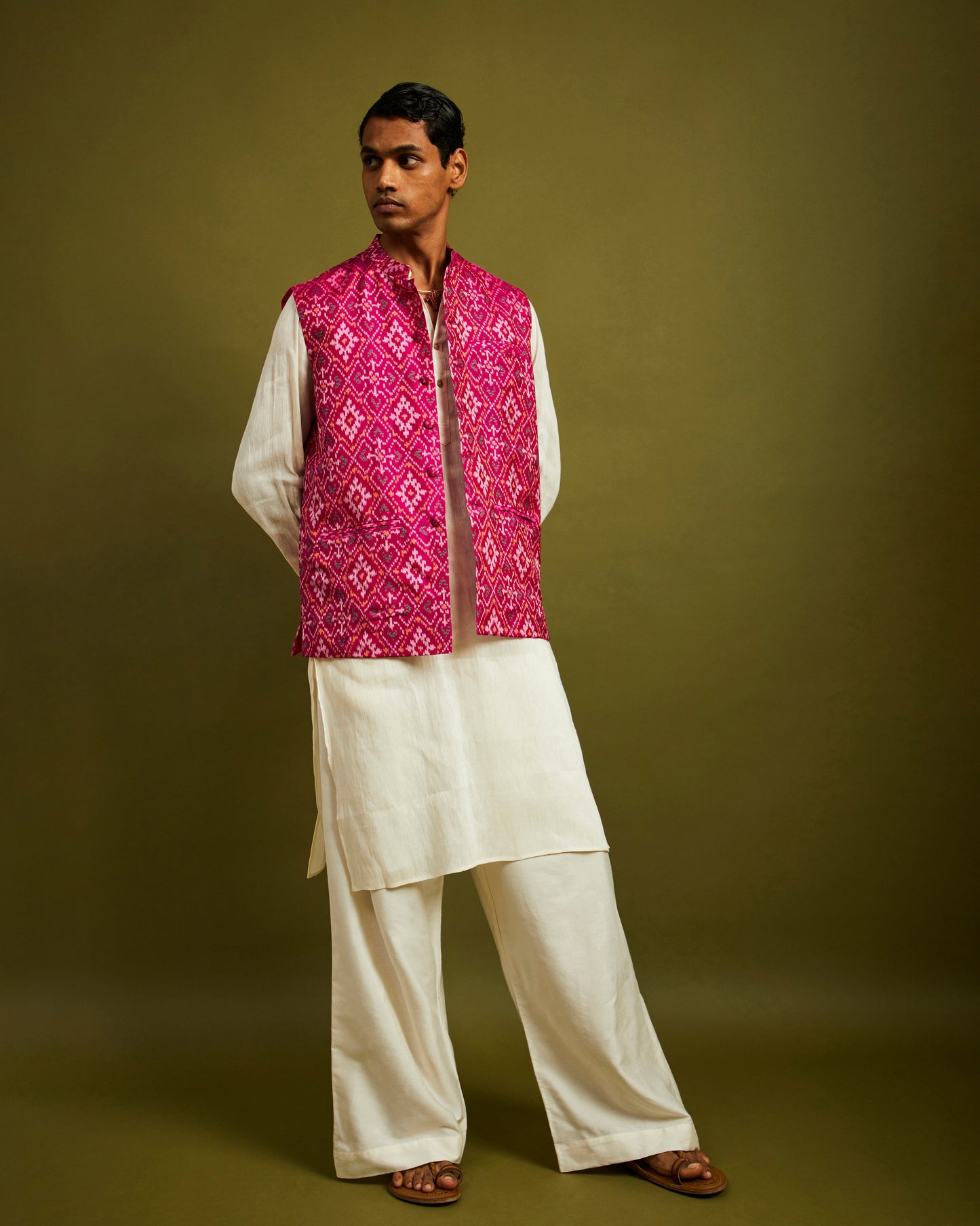 Paan Chanda Patan Patola Pink Bandi