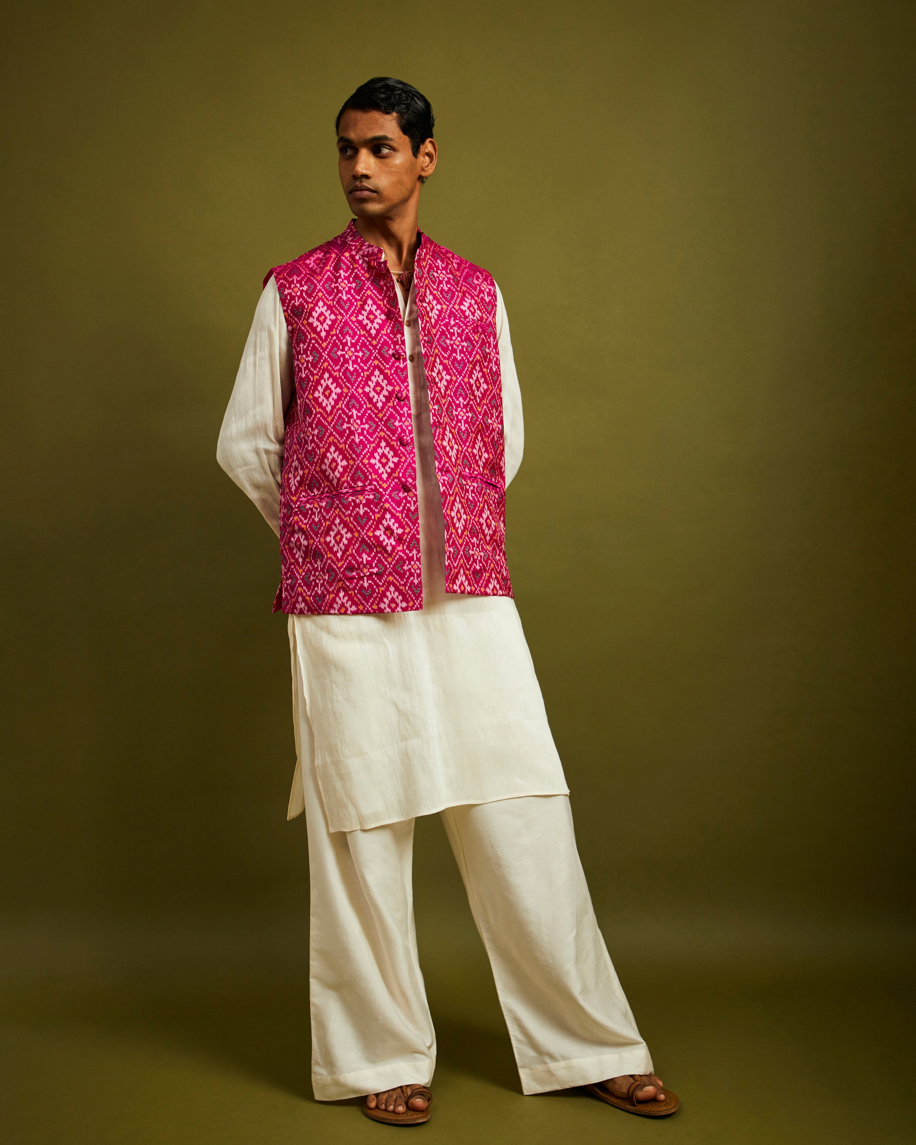 Paan Chanda Patan Patola Pink Bandi