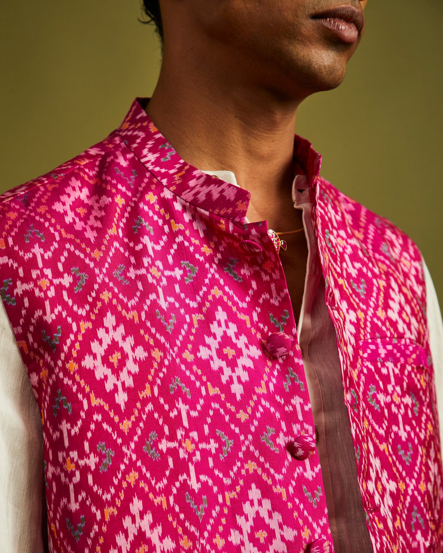 Paan Chanda Patan Patola Pink Bandi