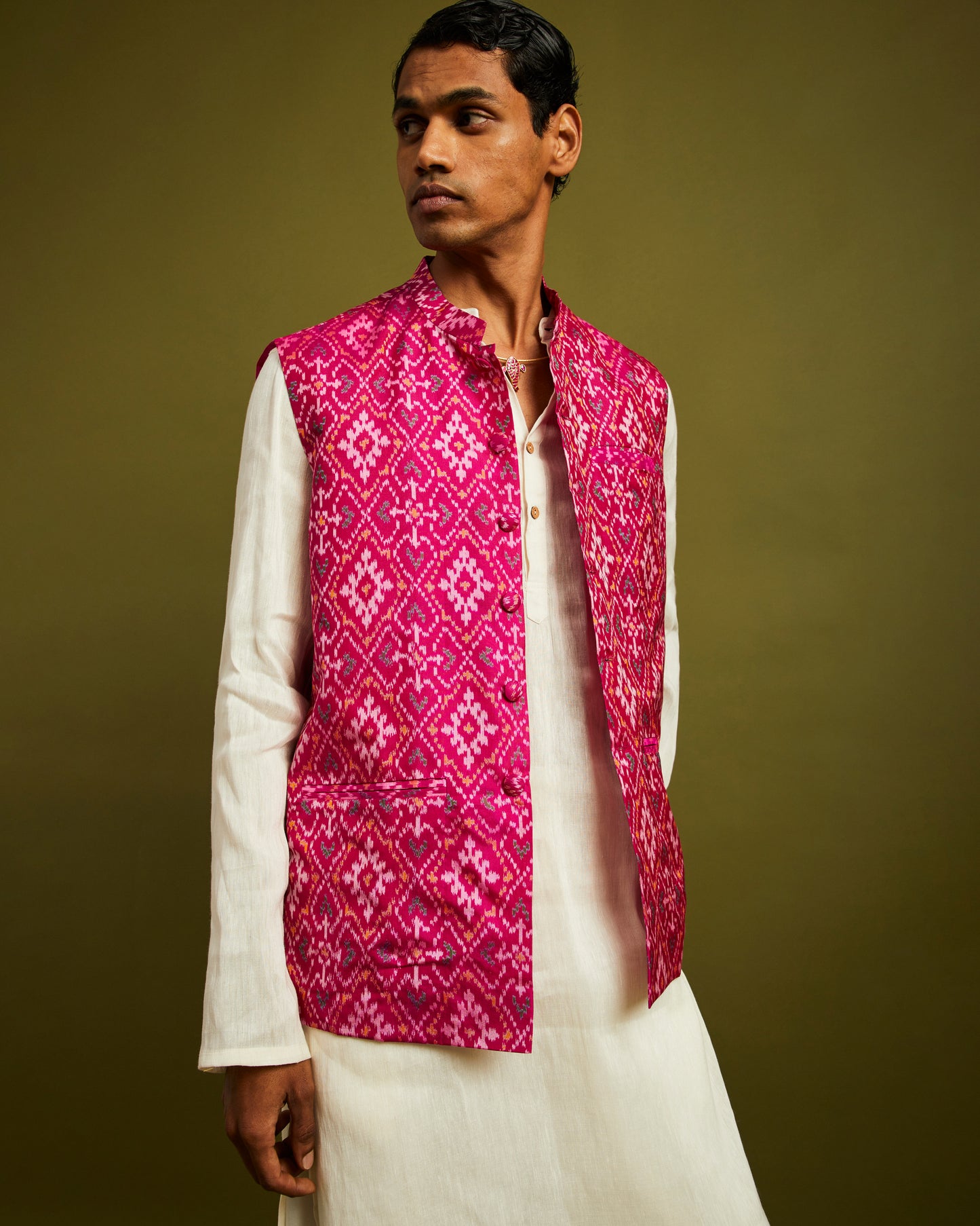 Paan Chanda Patan Patola Pink Bandi