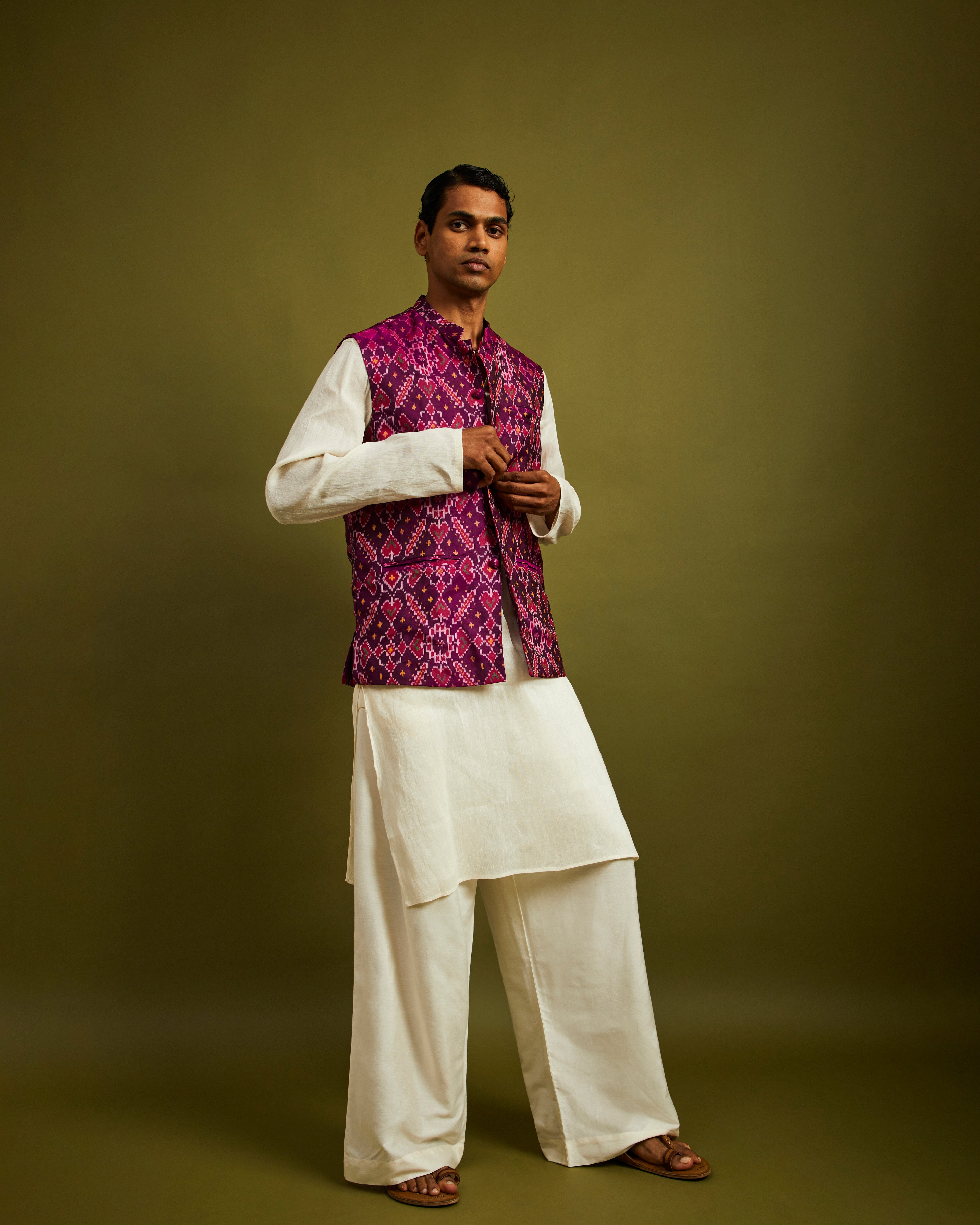 Manek Chowk Patan Patola Purple Bandi