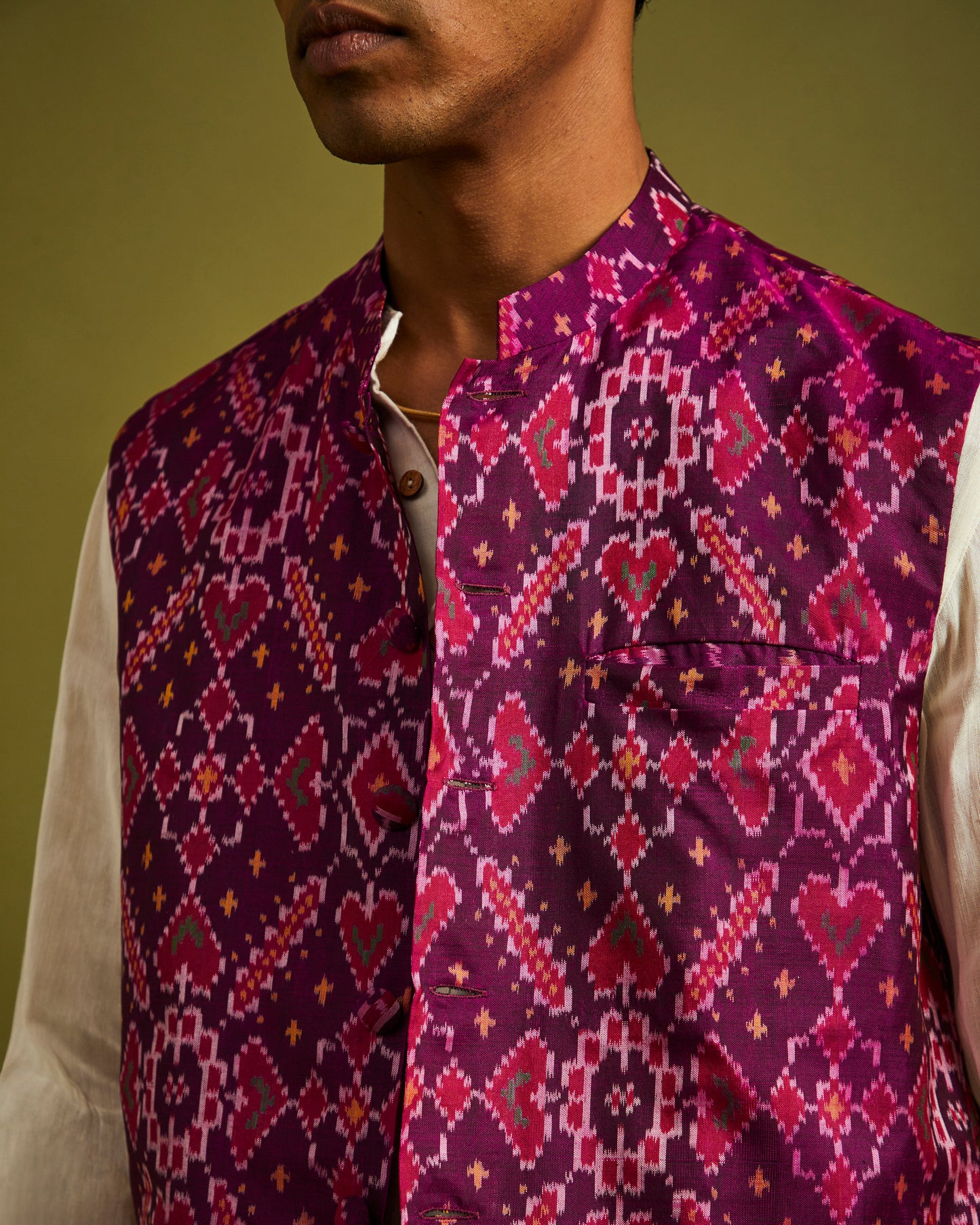 Manek Chowk Patan Patola Purple Bandi