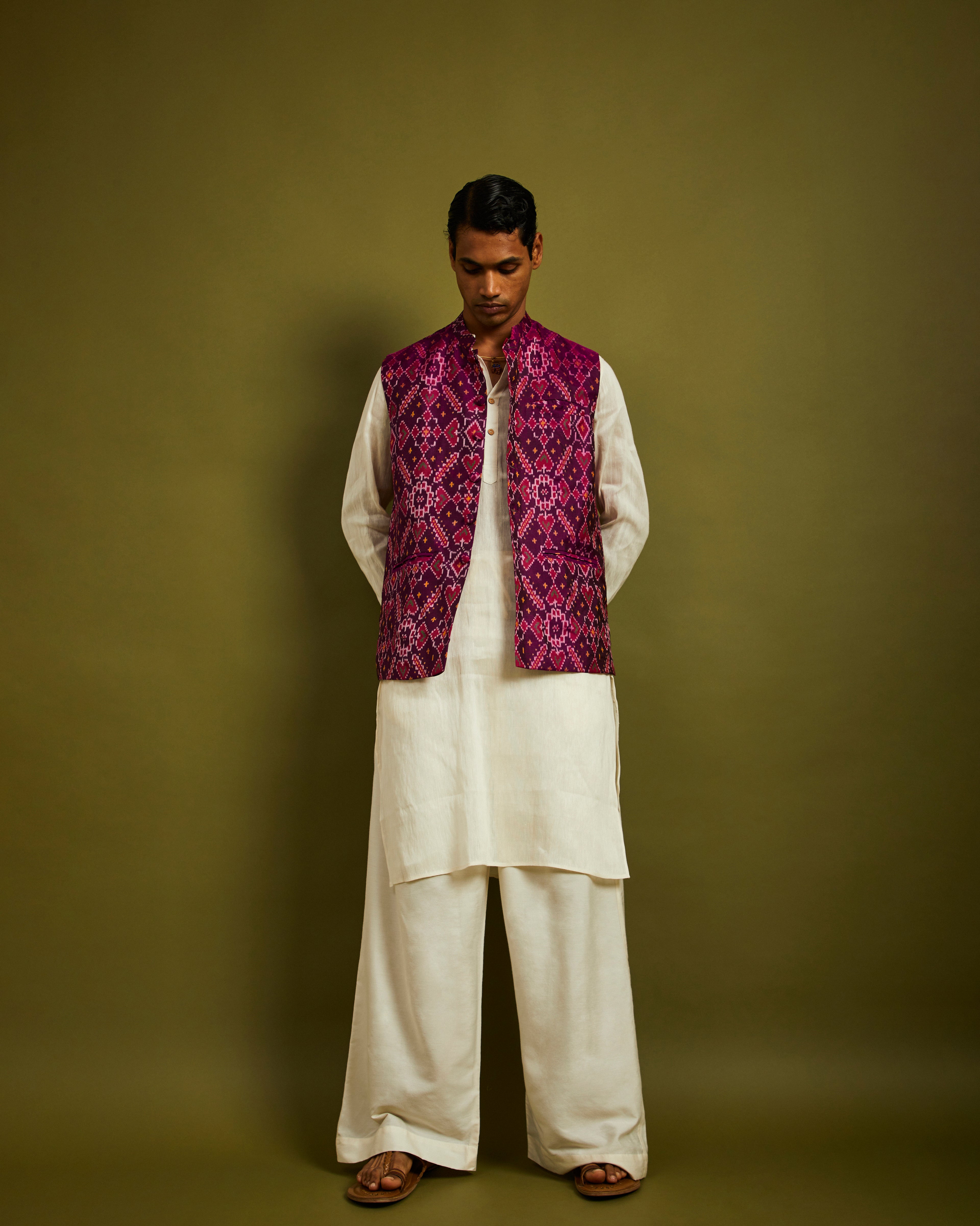 Manek Chowk Patan Patola Purple Bandi