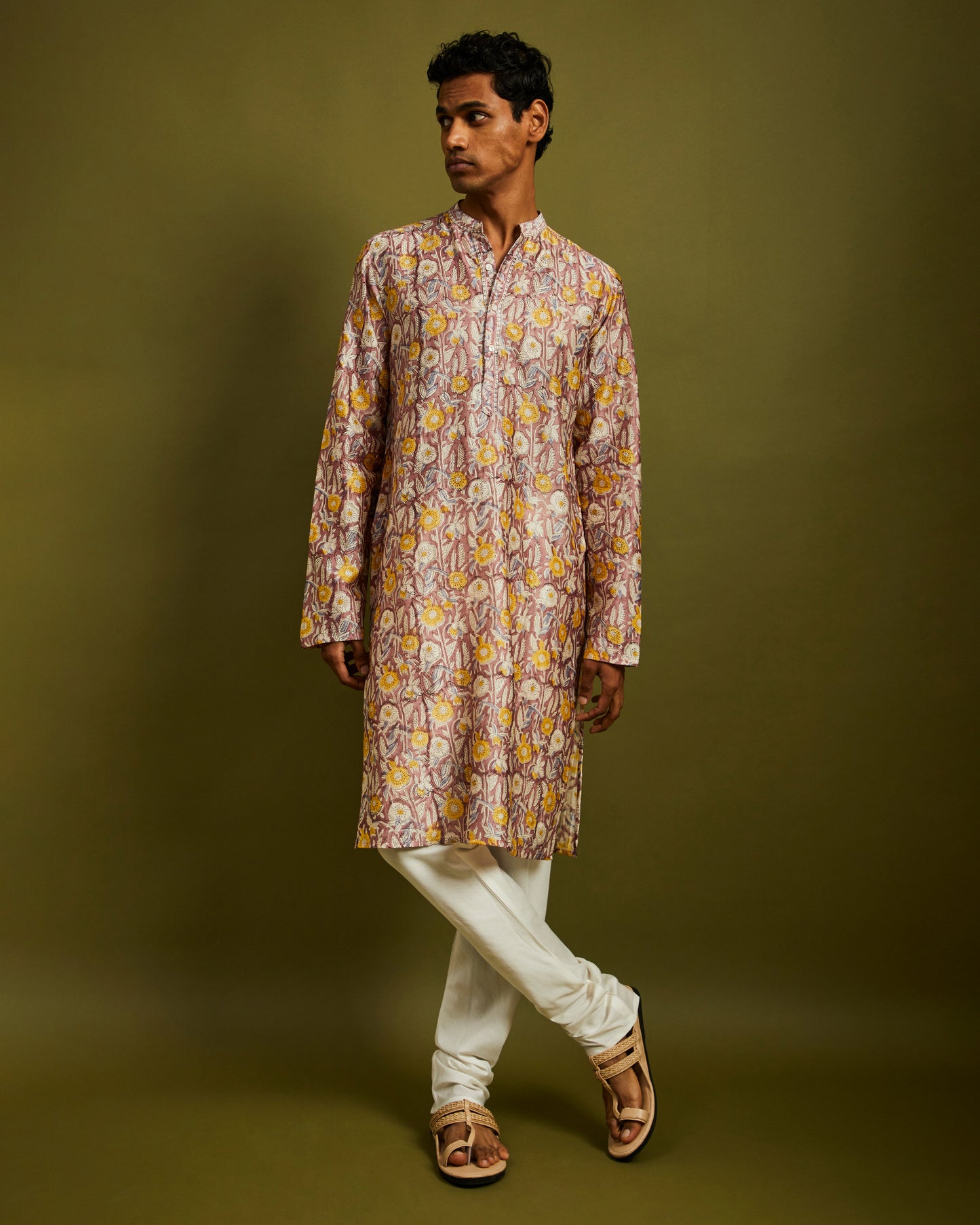 White Churidaar Pants with Drawstrings