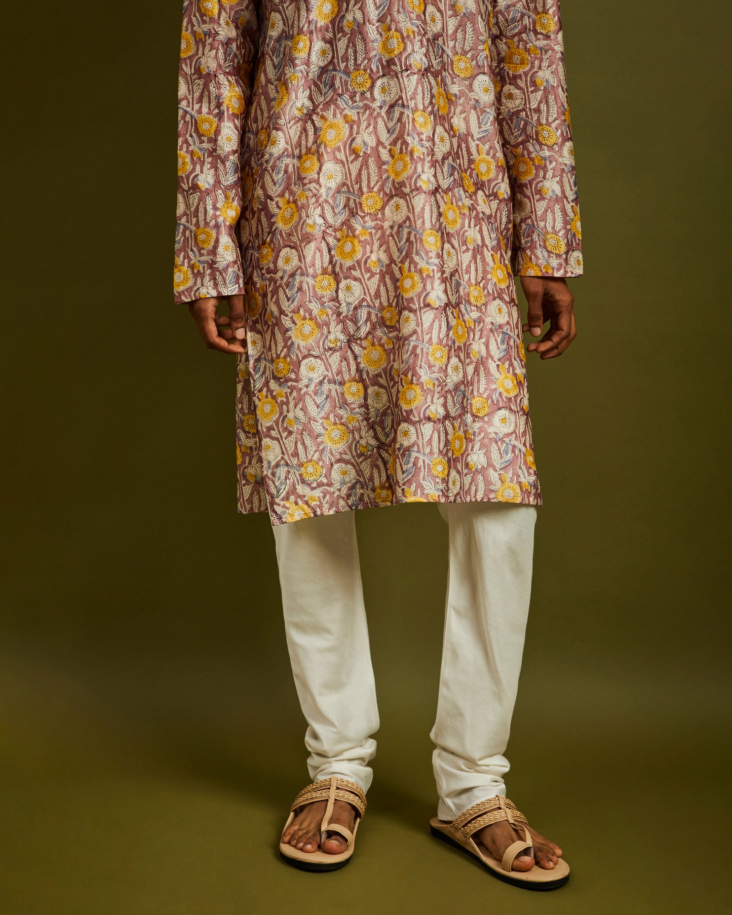 White Churidaar Pants with Drawstrings