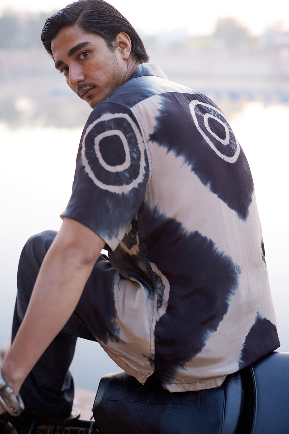 Rangrez Bandhani Pure Crepe Tie-dye Shirt