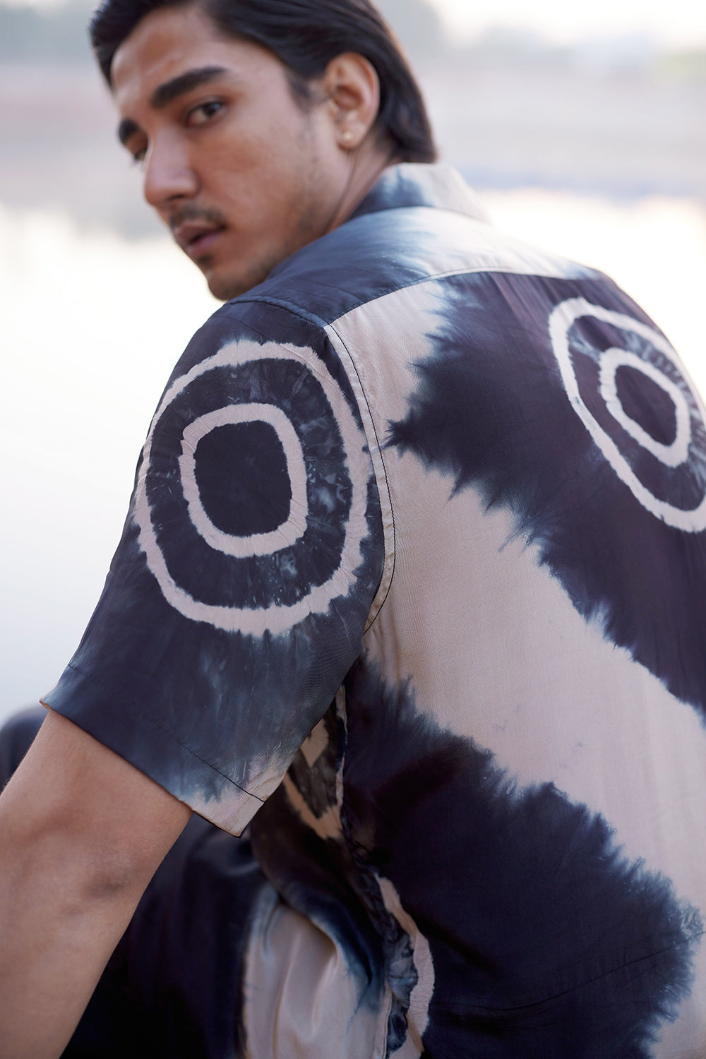 Rangrez Bandhani Pure Crepe Tie-dye Shirt