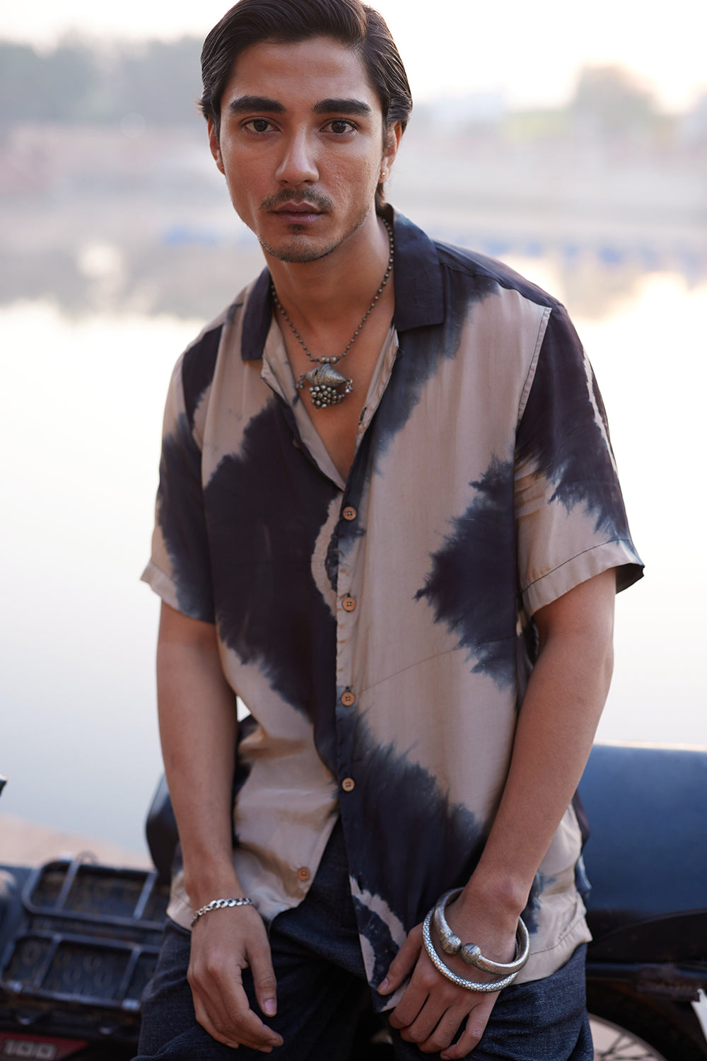 Rangrez Bandhani Pure Crepe Tie-dye Shirt