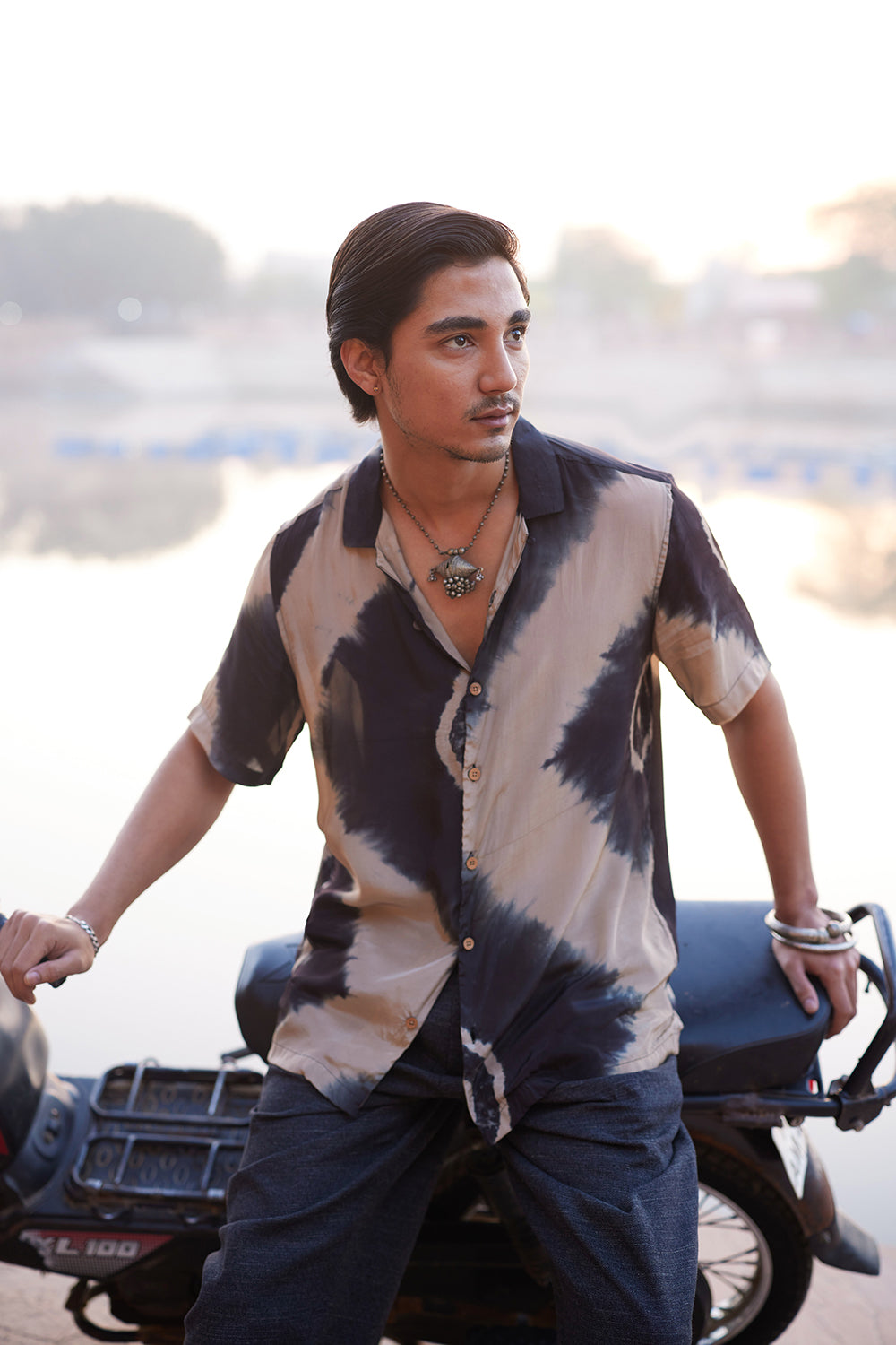 Rangrez Bandhani Pure Crepe Tie-dye Shirt