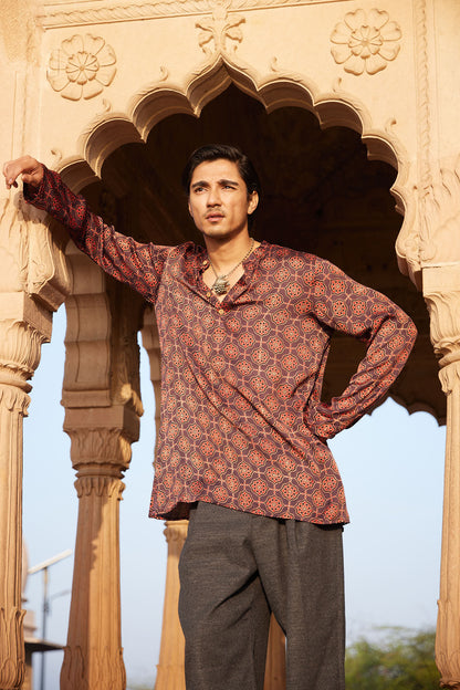 Swaroop Ajrakh Modal Kurta