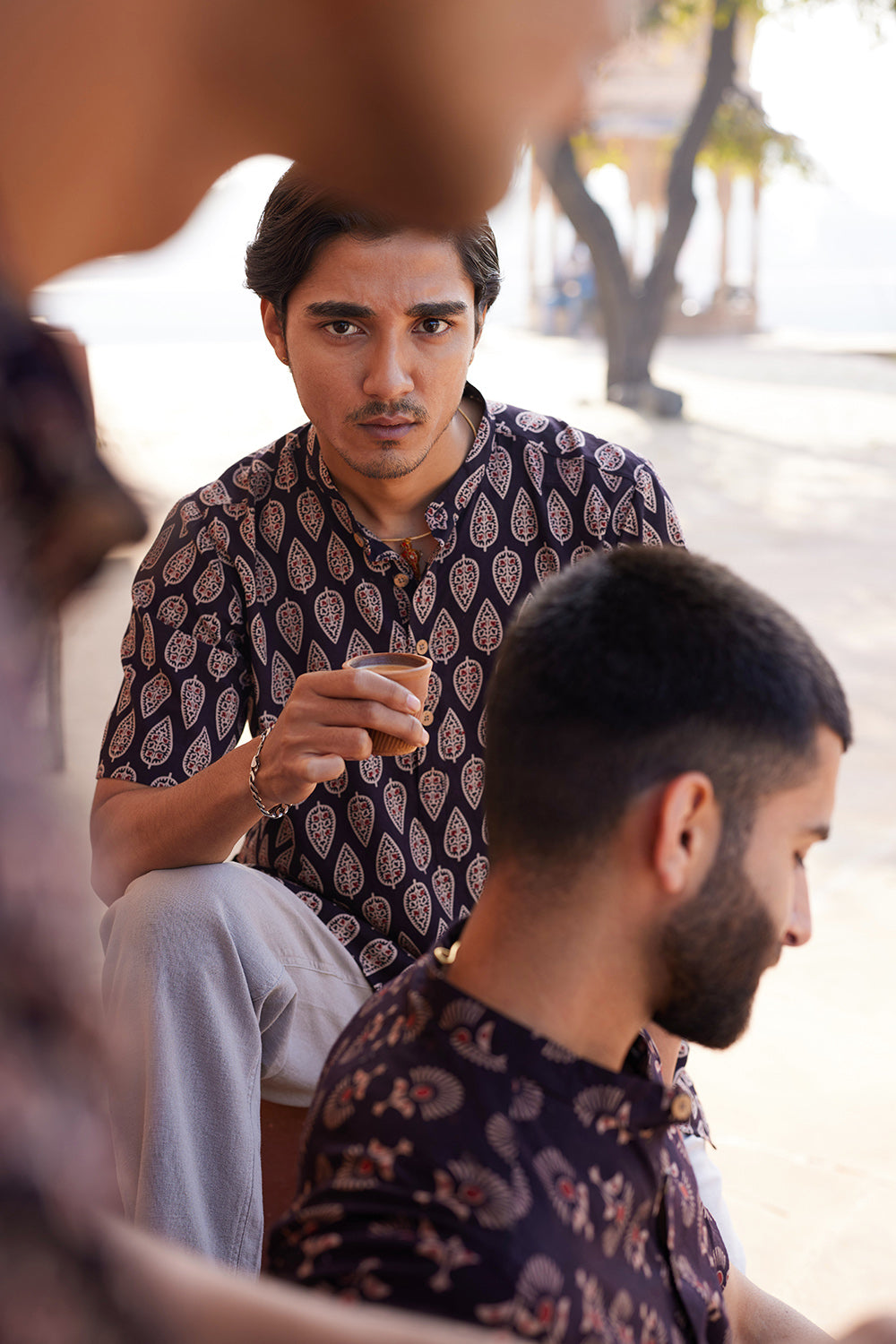 Harit Ajrakh Cotton Kurta