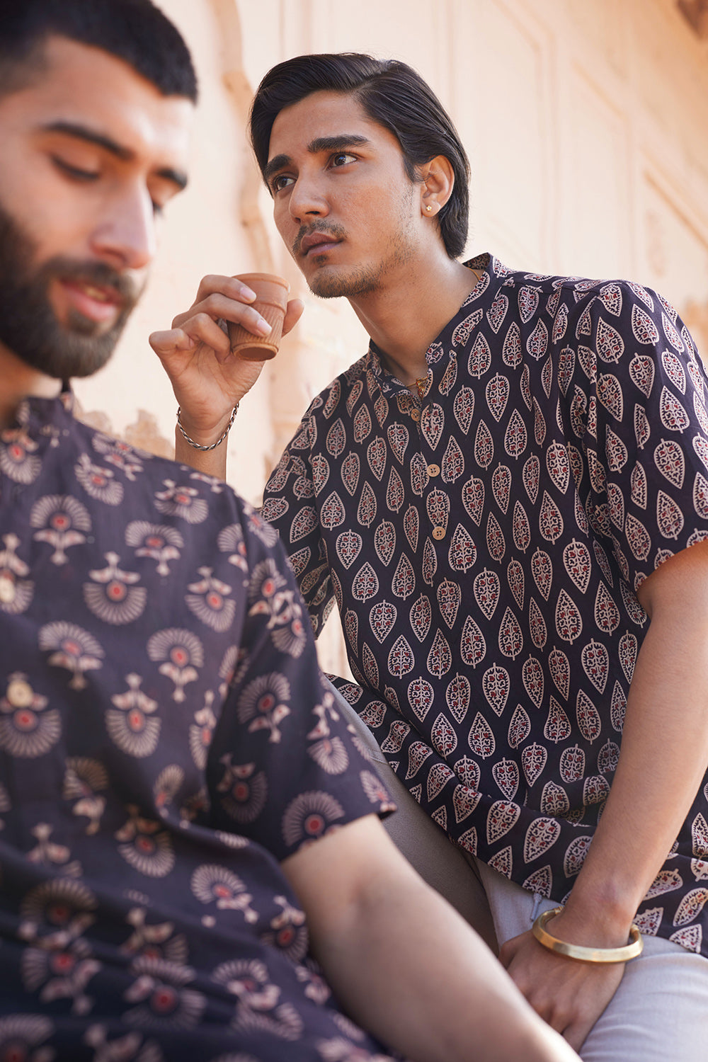 Harit Ajrakh Cotton Kurta