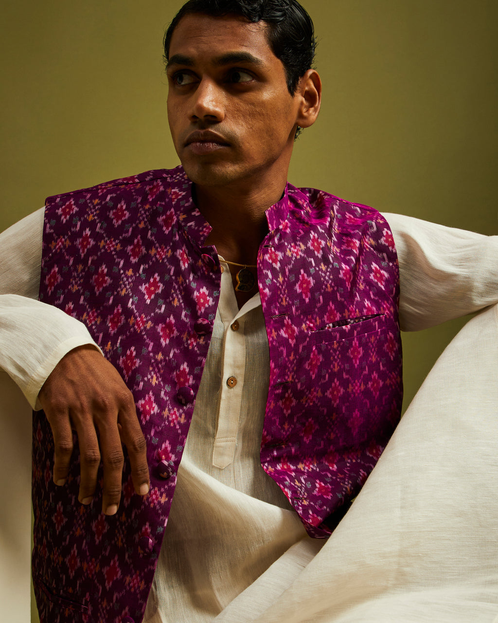 Chanda Bhat Purple Patan Patola Bandi