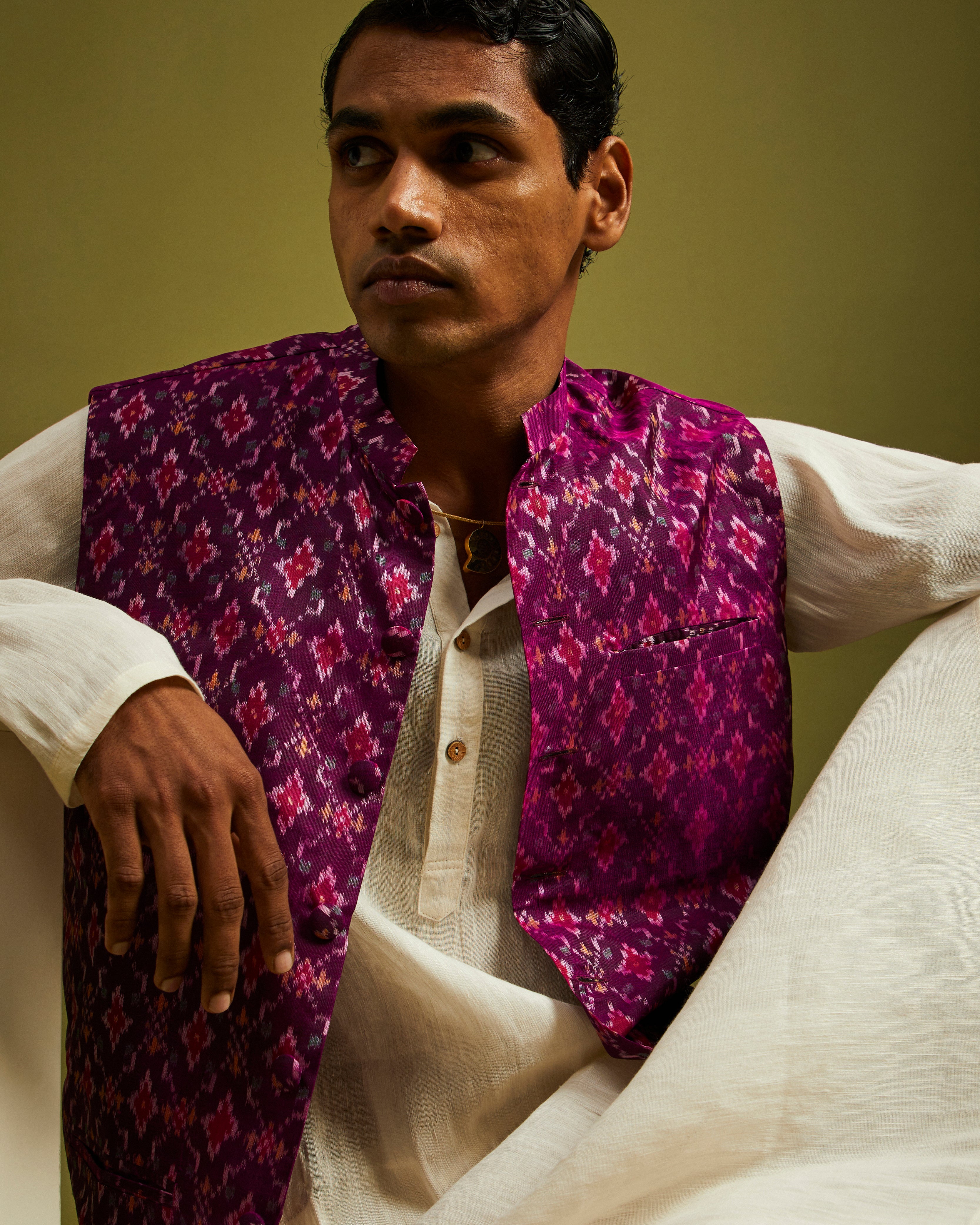 Chanda Bhat Purple Patan Patola Bandi