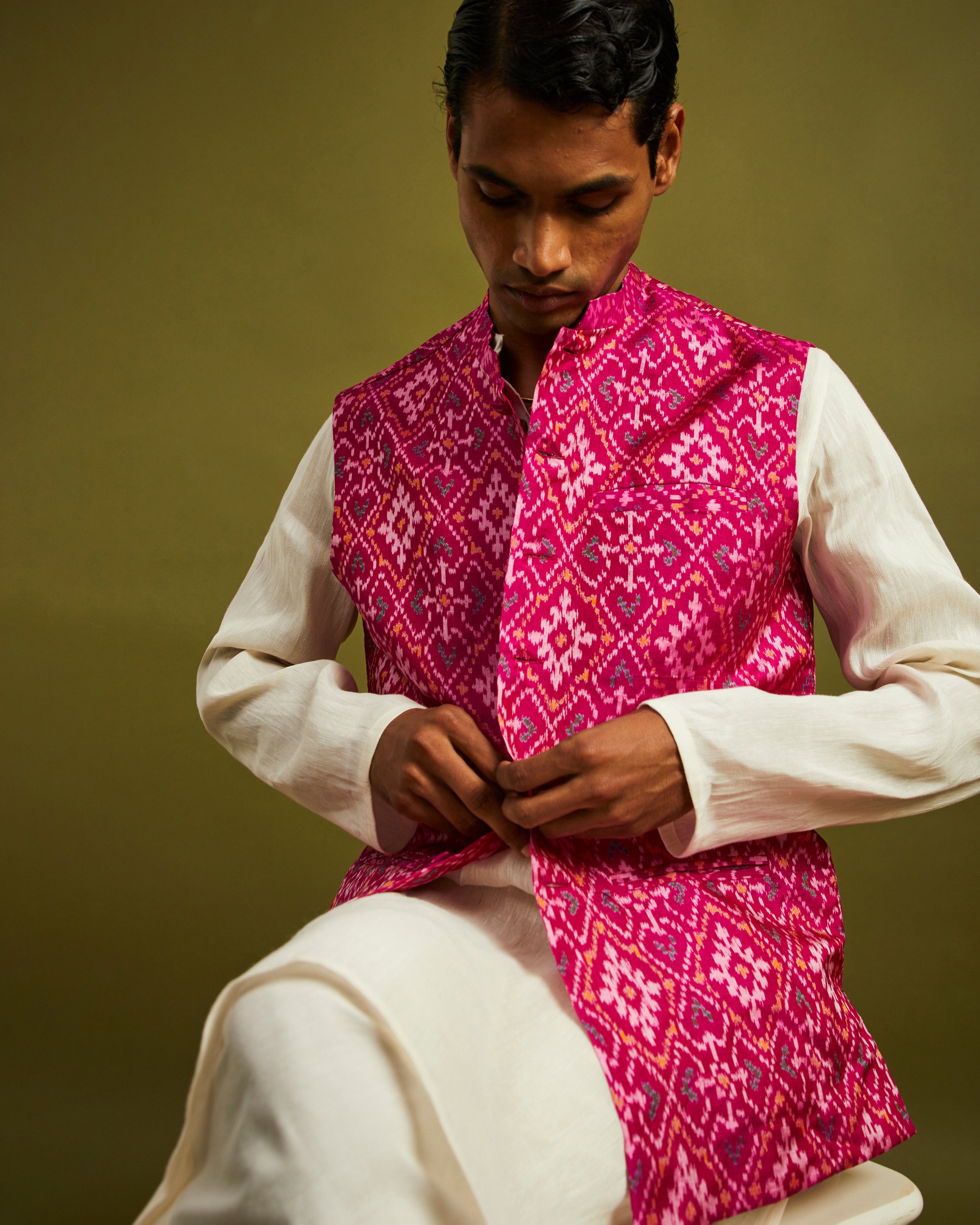 Paan Chanda Patan Patola Pink Bandi