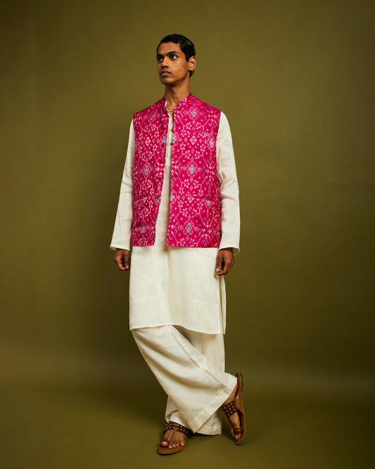 Navratna Patan Patola Pink Bandi