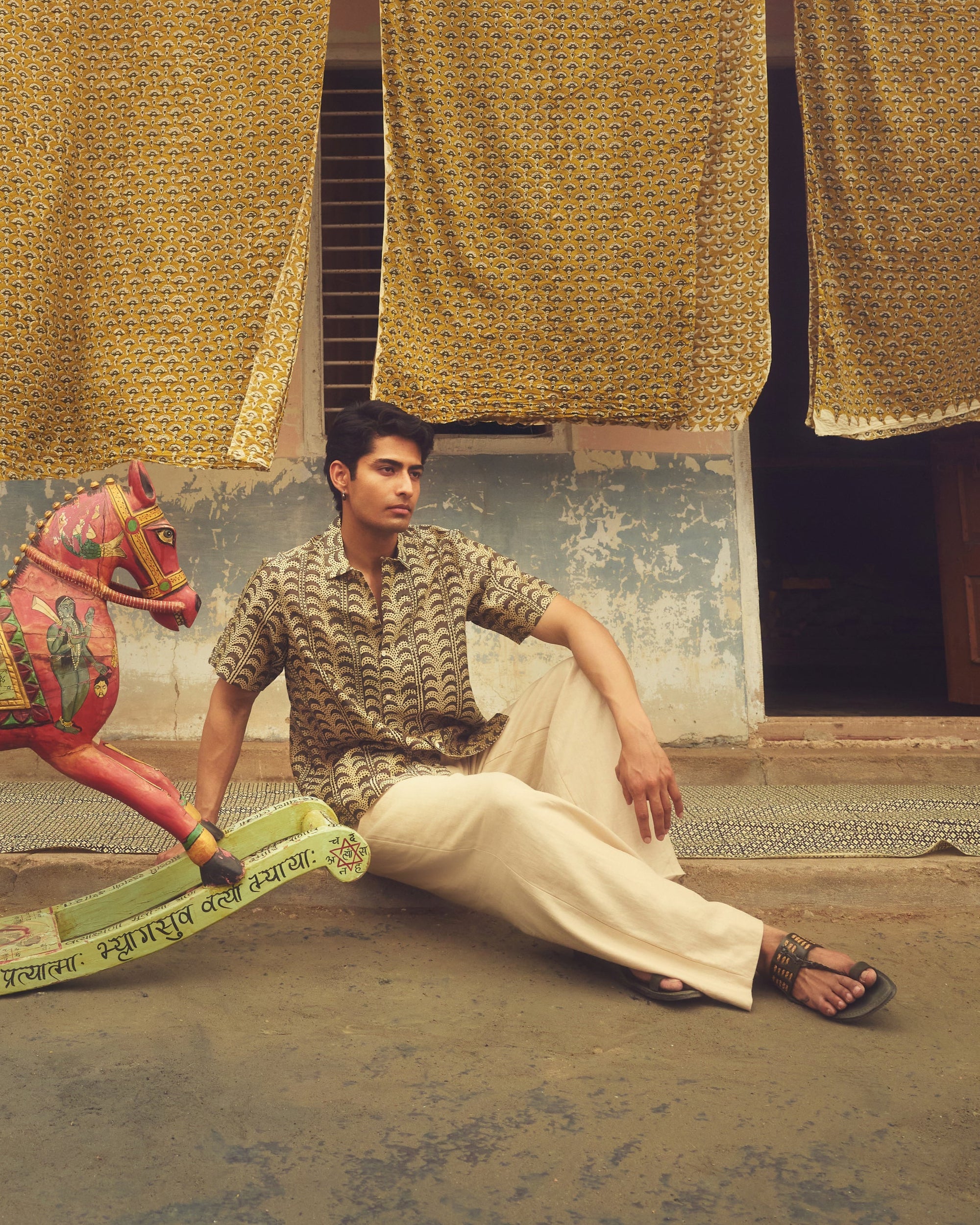 Khajur Pure Chanderi Silk Shirt