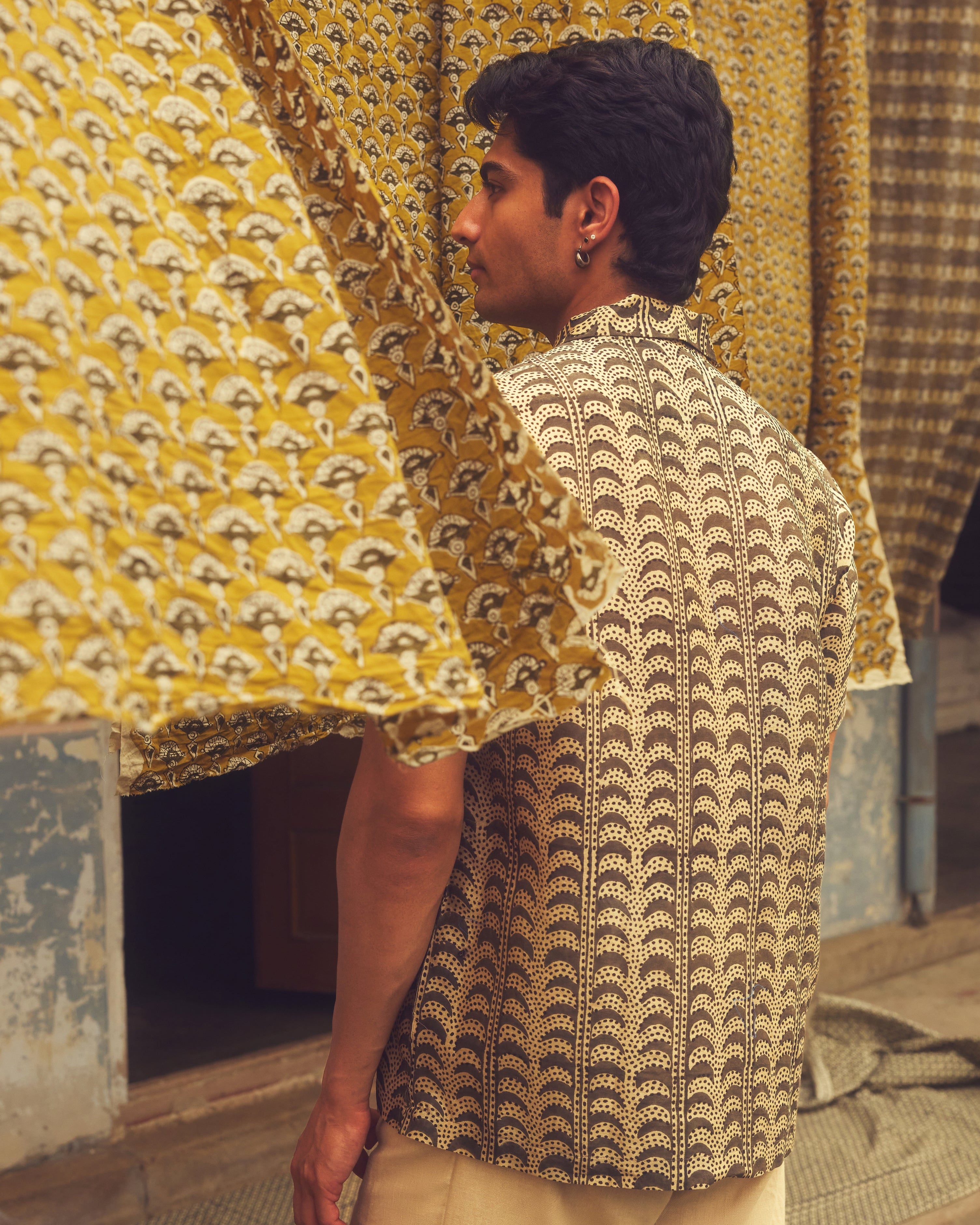 Khajur Pure Chanderi Silk Shirt